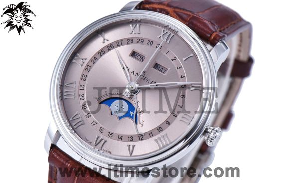Villeret 6654 SS Complicated Function OMF 1:1 Best Edition Champagne Dial on Brown Leather Strap A6654 V2