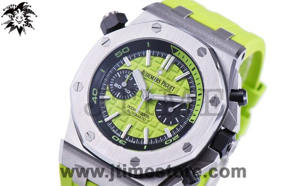 Royal Oak Offshore Diver Chronograph Green JF 1:1 Best Edition on Green Rubber Strap A3126 V2
