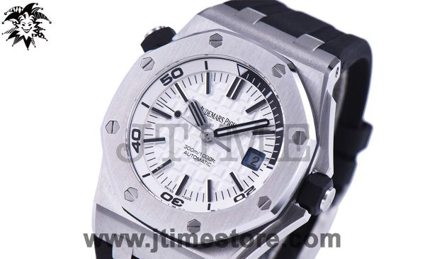 Royal Oak Offshore Diver 15710 JF 1:1 Best Edition White Dial on Black Rubber Strap A3120 V9