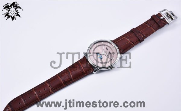 Villeret 6654 SS Complicated Function OMF 1:1 Best Edition Champagne Dial on Brown Leather Strap A6654 V2 - Image 2