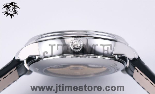 Villeret 6654 SS Complicated Function OMF 1:1 Best Edition White Dial on Black Leather Strap A6654 V2 - Image 4