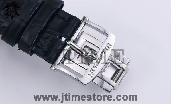Villeret 6654 SS Complicated Function OMF 1:1 Best Edition Textured Blue Dial on Blue Leather Strap A6654 V2 - Image 7