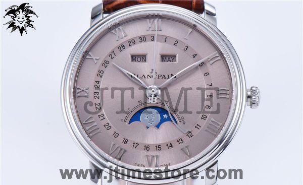 Villeret 6654 SS Complicated Function OMF 1:1 Best Edition Champagne Dial on Brown Leather Strap A6654 V2 - Image 10