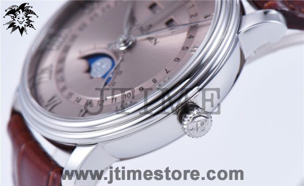 Villeret 6654 SS Complicated Function OMF 1:1 Best Edition Champagne Dial on Brown Leather Strap A6654 V2 - Image 11