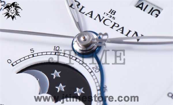 Villeret 6654 SS Complicated Function OMF 1:1 Best Edition White Dial on Black Leather Strap A6654 V2 - Image 9
