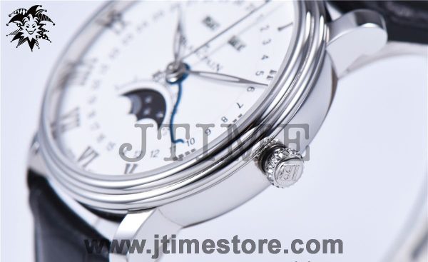 Villeret 6654 SS Complicated Function OMF 1:1 Best Edition White Dial on Black Leather Strap A6654 V2 - Image 10