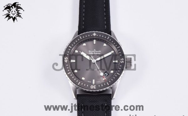 Fifty Fathoms 5071 Bathyscaphe 43mm SS ZF 1:1 Best Edition Gray Dial on Sail-canvas Strap A1315 - Image 3
