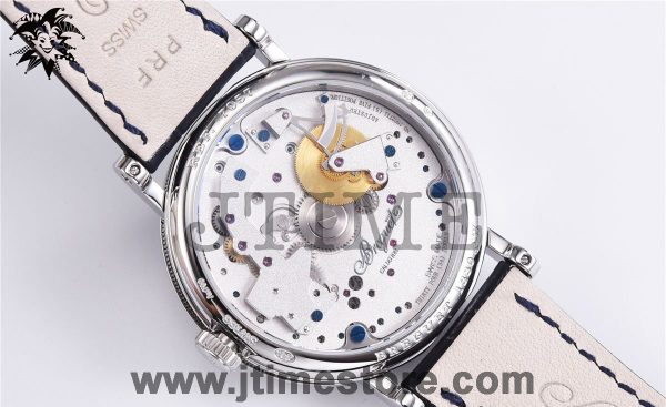 Tradition 7057BB/11/9W6 SS Real PR SF 1:1 Best Edition Silver Skeleton Dial on Blue Leather Strap A507 V2 - Image 10
