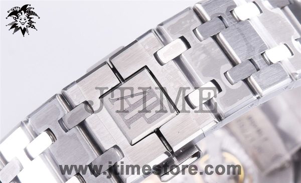 Royal Oak 41mm 15400 SS JF 1:1 Best Edition White Textured Dial on SS Bracelet A3120 V3 - Image 7
