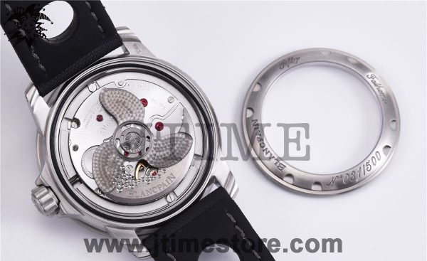 Fifty Fathoms 5015C Tribute to Aqua Lung ZF 1:1 Best Edition Black Dial on Sail-canvas Strap A1315 - Image 7