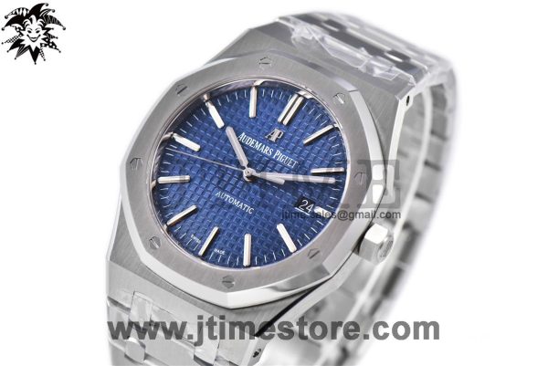 Royal Oak 41mm 15400 SS ZF 1:1 Best Edition Blue Textured Dial on SS Bracelet A3120 (Free Box)