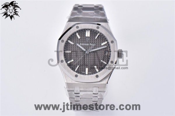 Royal Oak 41mm 15500 SS ZF 1:1 Best Edition Gray Textured Dial on SS Bracelet A4302 (Free Box) - Image 4