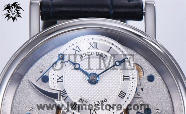 Tradition 7057BB/11/9W6 SS Real PR SF 1:1 Best Edition Silver Skeleton Dial on Blue Leather Strap A507 V2 - Image 7