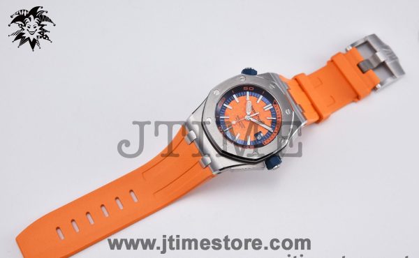 Royal Oak Offshore Diver 2017 Orange 15710 JF 1:1 Best Edition on XS Orange Rubber Strap A3120 - Image 4