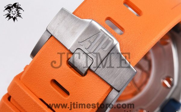 Royal Oak Offshore Diver 2017 Orange 15710 JF 1:1 Best Edition on XS Orange Rubber Strap A3120 - Image 8