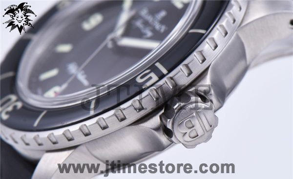 Fifty Fathoms 5015C Tribute to Aqua Lung ZF 1:1 Best Edition Black Dial on Sail-canvas Strap A1315 - Image 9