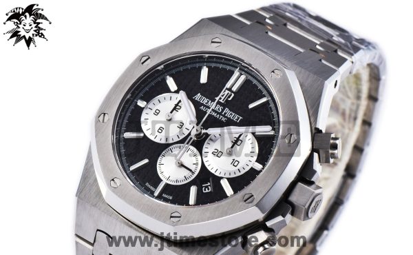 Royal Oak Chrono 26331ST SS OMF 1:1 Best Edition Black/White Dial on SS Bracelet A7750