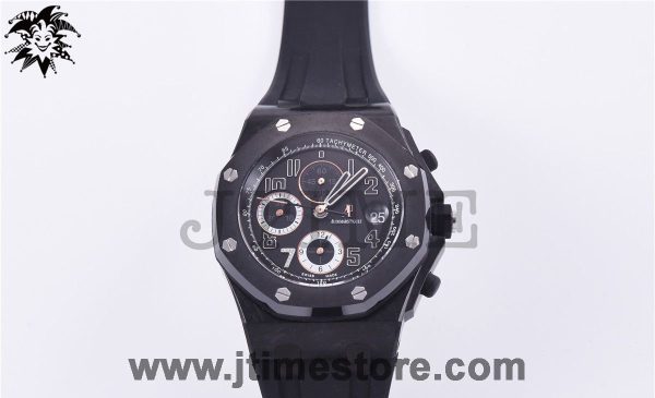 Royal Oak Offshore 26205AU "GINZA 7" Forged Carbon JF Best Edition on Rubber Strap A3126 V2 - Image 2