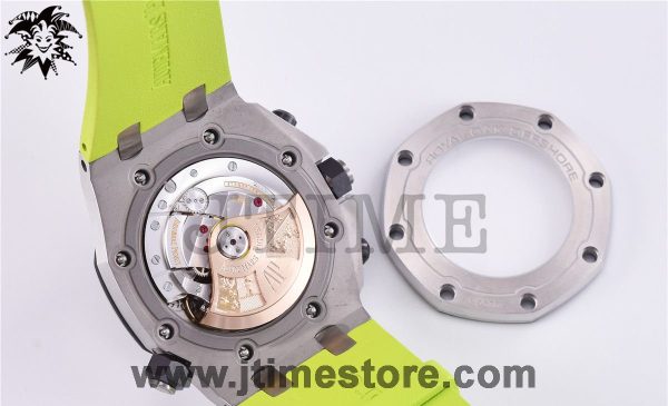 Royal Oak Offshore Diver Chronograph Green JF 1:1 Best Edition on Green Rubber Strap A3126 V2 - Image 9