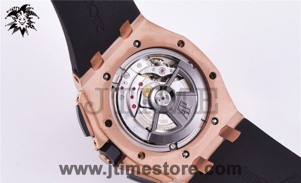 Royal Oak Offshore 44mm 26401RO RG Updated Black Ceramic Bezel JF 1:1 Best Edition on Rubber Strap A3126 - Image 11
