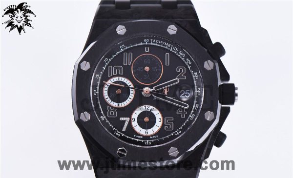 Royal Oak Offshore 26205AU "GINZA 7" Forged Carbon JF Best Edition on Rubber Strap A3126 V2 - Image 13