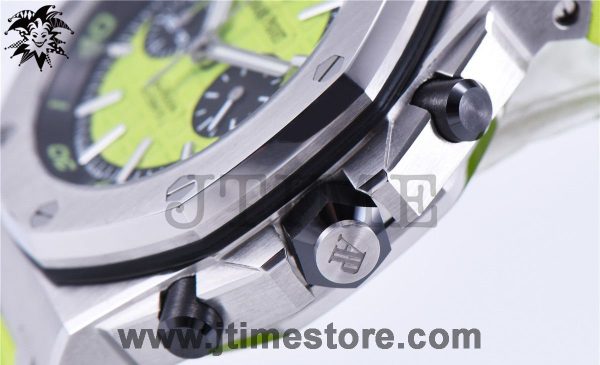 Royal Oak Offshore Diver Chronograph Green JF 1:1 Best Edition on Green Rubber Strap A3126 V2 - Image 13