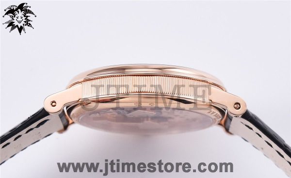 Tradition 7057BR/R9/9W6 RG Real PR SF 1:1 Best Edition Rose Gold Skeleton Dial on Black Leather Strap A507 - Image 9