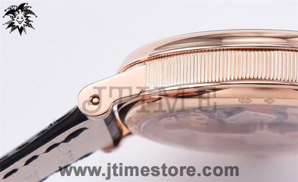 Tradition 7057BR/R9/9W6 RG Real PR SF 1:1 Best Edition Rose Gold Skeleton Dial on Black Leather Strap A507 - Image 10