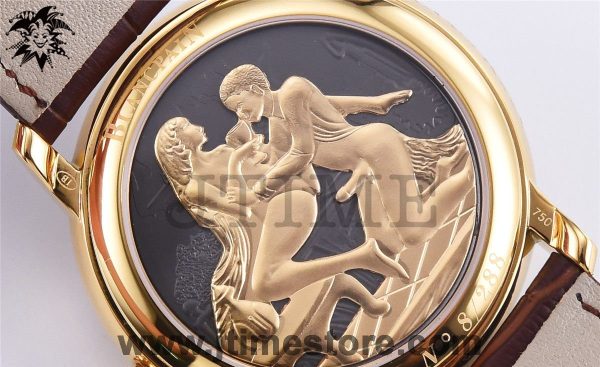 Le Brassus Carrousel Erotic Tourbillon Yellow Gold Best Edition White Dial on Brown Leather Strap - Image 7