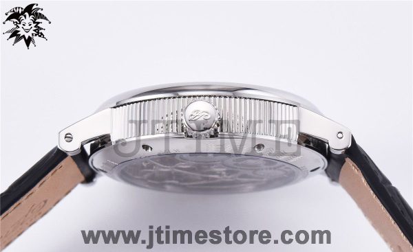 Jubilee Calendar Tourbillon SS Skeleton Dial on Black Leather Strap Asian Hand-Winding - Image 5