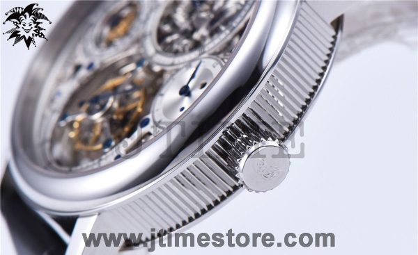Jubilee Calendar Tourbillon SS Skeleton Dial on Black Leather Strap Asian Hand-Winding - Image 11