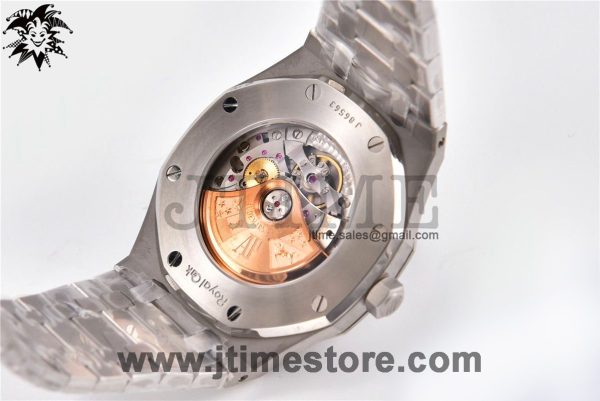 Royal Oak 41mm 15400 SS ZF 1:1 Best Edition Black Textured Dial on SS Bracelet A3120 (Free Box) - Image 5