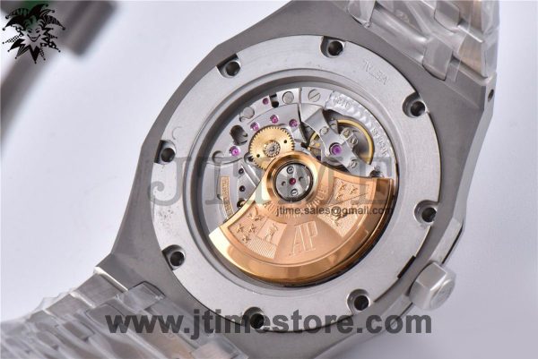 Royal Oak 41mm 15400 SS ZF 1:1 Best Edition Black Textured Dial on SS Bracelet A3120 (Free Box) - Image 7