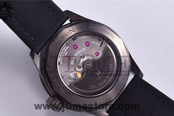Fifty Fathoms Bathyscaphe Ceramic GF 1:1 Best Edition Blue Dial on Blue Sail-Canvas Strap A1315 - Image 10