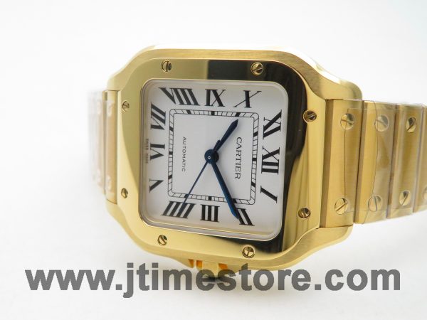 CAR0471B - Santos De Cartier 35mm Mens YG/YG White 3KF MY9015 - Image 2