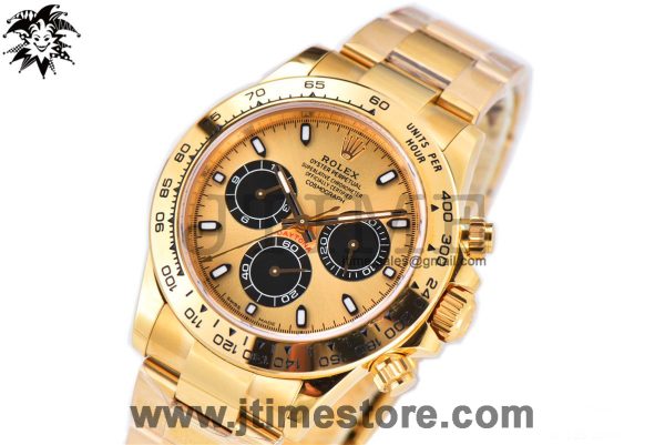 Daytona 116508 YG Noob 1:1 Best Edition 904L SS Case and Bracelet Gold/Black Dial SA4130 V3