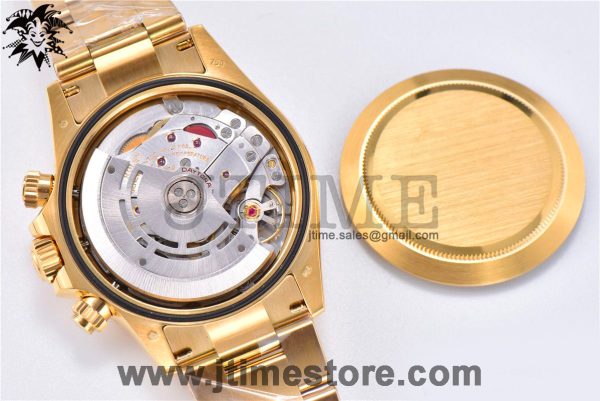 Daytona 116508 YG Noob 1:1 Best Edition 904L SS Case and Bracelet Gold/Black Dial SA4130 V3 - Image 8