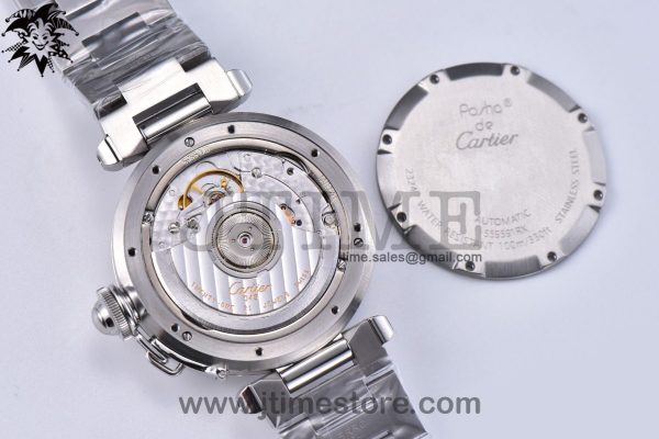 Pasha De Cartier Best Edition 35mm V9F SS Silver Dial On Stainless Bracelet A2892 - Image 6