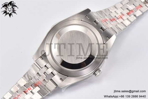 DateJust 41 SS Polished Bezel KING 1:1 Best Edition 904L Steel Gray Green Roman Dial on Jubilee Bracelet VR3235 - Image 6