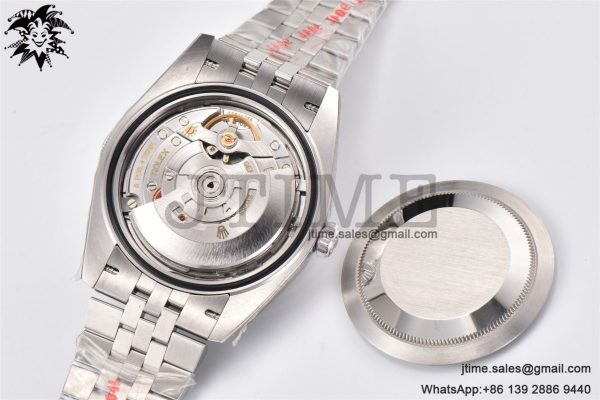 DateJust 41 SS Polished Bezel KING 1:1 Best Edition 904L Steel Gray Green Roman Dial on Jubilee Bracelet VR3235 - Image 5