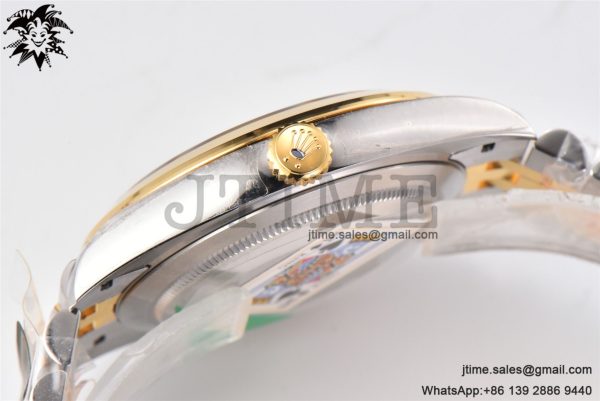 DateJust 41 YG Polished Bezel KING 1:1 Best Edition 904L Steel Gray Dial Green Roman on SS/YG Jubilee Bracelet VR3235 - Image 14