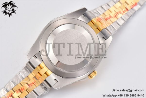 DateJust 41 YG Polished Bezel KING 1:1 Best Edition 904L Steel Gray Dial Green Roman on SS/YG Jubilee Bracelet VR3235 - Image 17