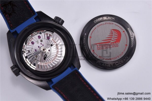 Planet Ocean GMT 45.5mm ETNZ "Deep Black" Real Ceramic VSF 1:1 Best Edition on Black Nylon Strap A8906 Super Clone - Image 9