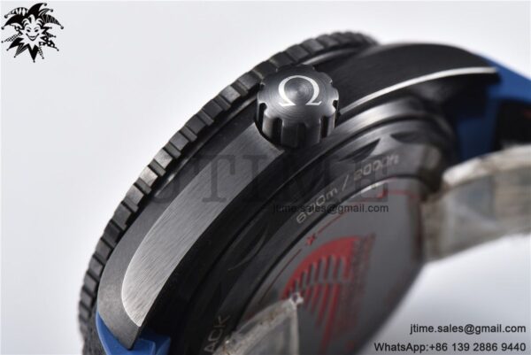 Planet Ocean GMT 45.5mm ETNZ "Deep Black" Real Ceramic VSF 1:1 Best Edition on Black Nylon Strap A8906 Super Clone - Image 13