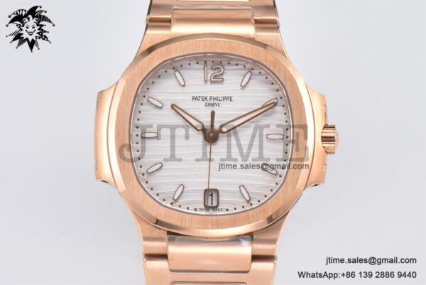 Nautilus 7118 Ladies RG PPF 1:1 Best Edition White Dial on RG Bracelet 324CS - Image 3