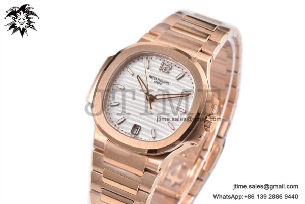 Nautilus 7118 Ladies RG PPF 1:1 Best Edition White Dial on RG Bracelet 324CS