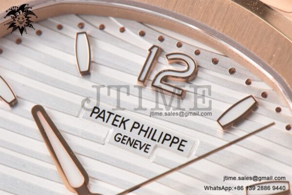 Nautilus 7118 Ladies RG PPF 1:1 Best Edition White Dial on RG Bracelet 324CS - Image 10