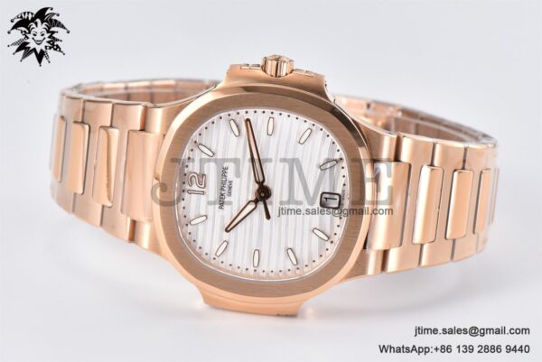 Nautilus 7118 Ladies RG PPF 1:1 Best Edition White Dial on RG Bracelet 324CS - Image 4