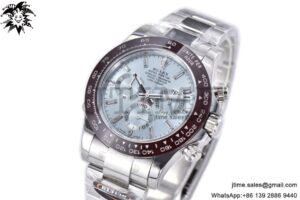 Daytona 116506 SS BTF 1:1 Best Edition 904L Brown Ceramic Bezel I-Blue Dial on SS Bracelet A4130