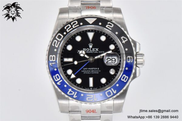 GMT-Master II 126710 BLNR Black/Blue Ceramic GMF Best Edition on SS Oyster Bracelet VR3186 V6 - Image 2